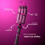 Cargue la imagen en el visor de la galería, ⭐Rizador Waflera DW-RZ2 Daewoo 3 en 1 de Barriles Rizador Triple Wave + Ferro Intercambiable