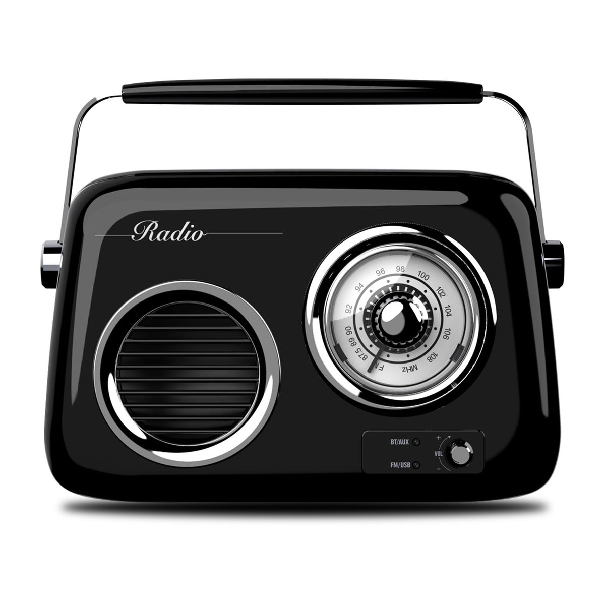 Radio Bluetooth Vintage Select Sound Klaxon BT1010 con Radio FM, USB y Tarjeta Micro SD