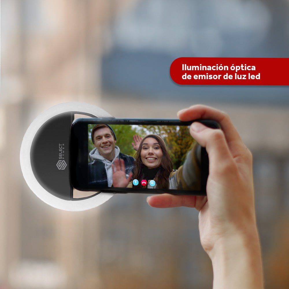 Aro De Luz Clip Para Celular Usb 3 Niveles De Intensidad Select Power Modelo CLIP - SP - Selectsound.com.mx