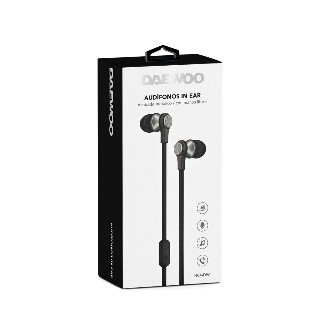 Audífonos Alámbricos Manos Libres Daewoo Con Micrófono H04 - DW - Selectsound.com.mx