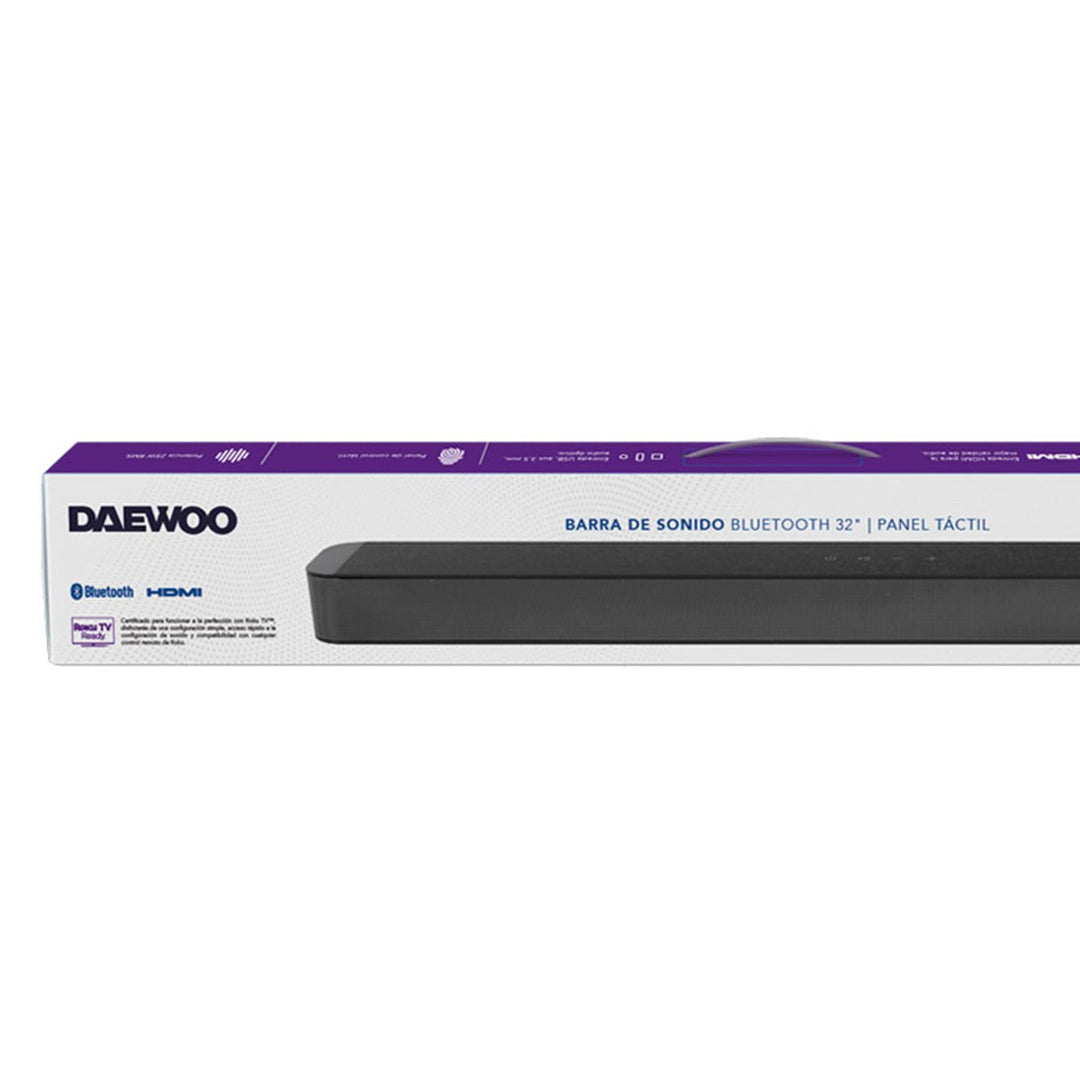 Barra De Sonido Daewoo Bluetooth 32" Compatible Con Roku Dw - 3292RK Touch 25w Rms - Selectsound.com.mx