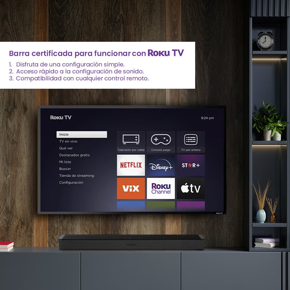 Barra De Sonido Daewoo Bluetooth 32" Compatible Con Roku Dw3292RK Touch 25w Rms - Selectsound.com.mx