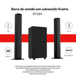 Cargue la imagen en el visor de la galería, Barra De Sonido Subwoofer Teatro En Casa Desmontable Select Sound Evolve Bluetooth Usb 100w Rms Bt3283 - Selectsound.com.mx