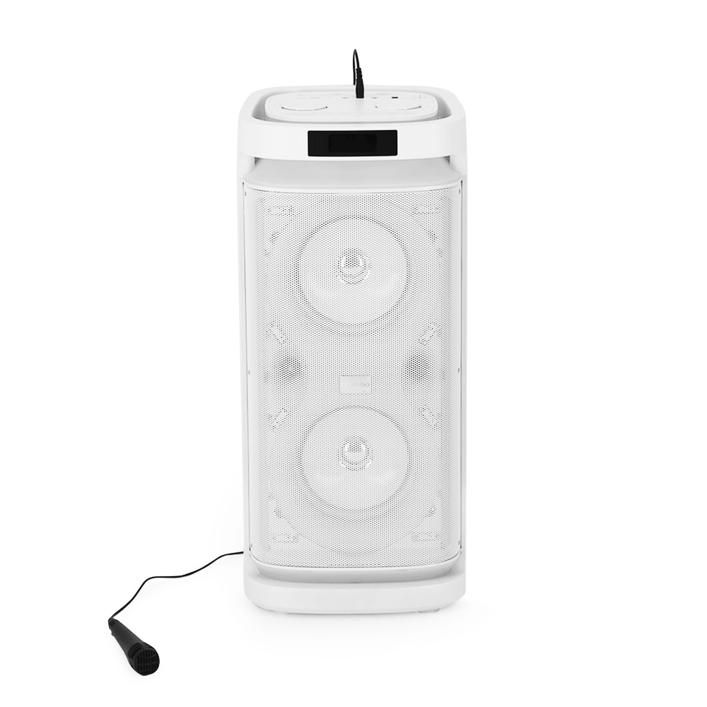 Bocina Bafle Recargable Bluetooth Daewoo 2x8" Modelo Thunder Snow Tws Radio Fm 50w Rms Dw2028w - Selectsound.com.mx