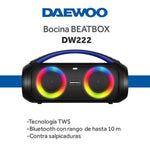 Cargue la imagen en el visor de la galería, Bocina Bluetooth 3x2 Pulgadas Con Subwoofer Daewoo Tws Radio Fm Beatbox Dw-222 - Selectsound.com.mx