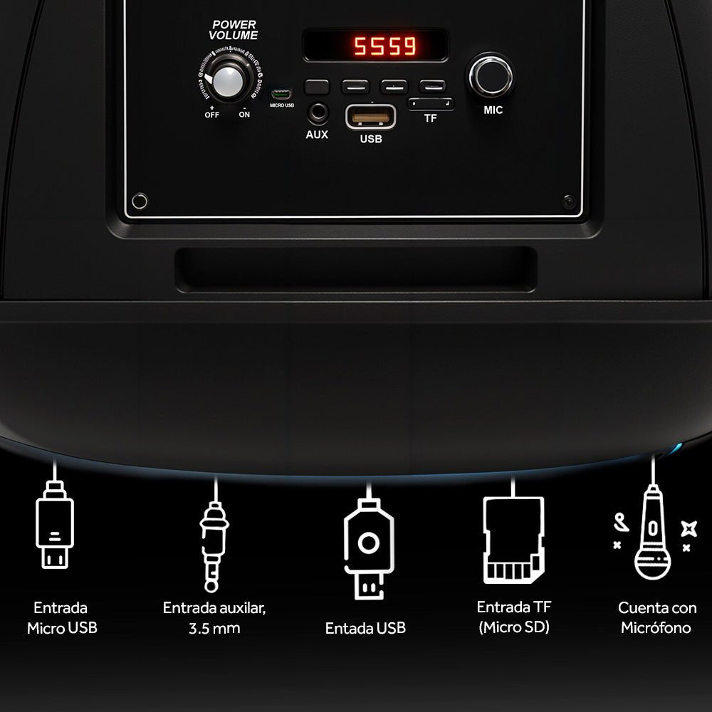 Bocina Bluetooth 8 Pulgadas Modelo Cosmic Select Sound - Selectsound.com.mx