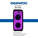 Cargue la imagen en el visor de la galería, Bocina Bluetooth Daewoo 2x8 Pulgadas Bafle Luz Led radio Fm Tws 80w Rms - Selectsound.com.mx