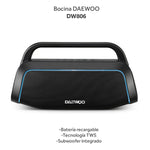Cargue la imagen en el visor de la galería, Bocina Bluetooth Recargable Radio Fm Tws Dw-806 Color Negro - Selectsound.com.mx
