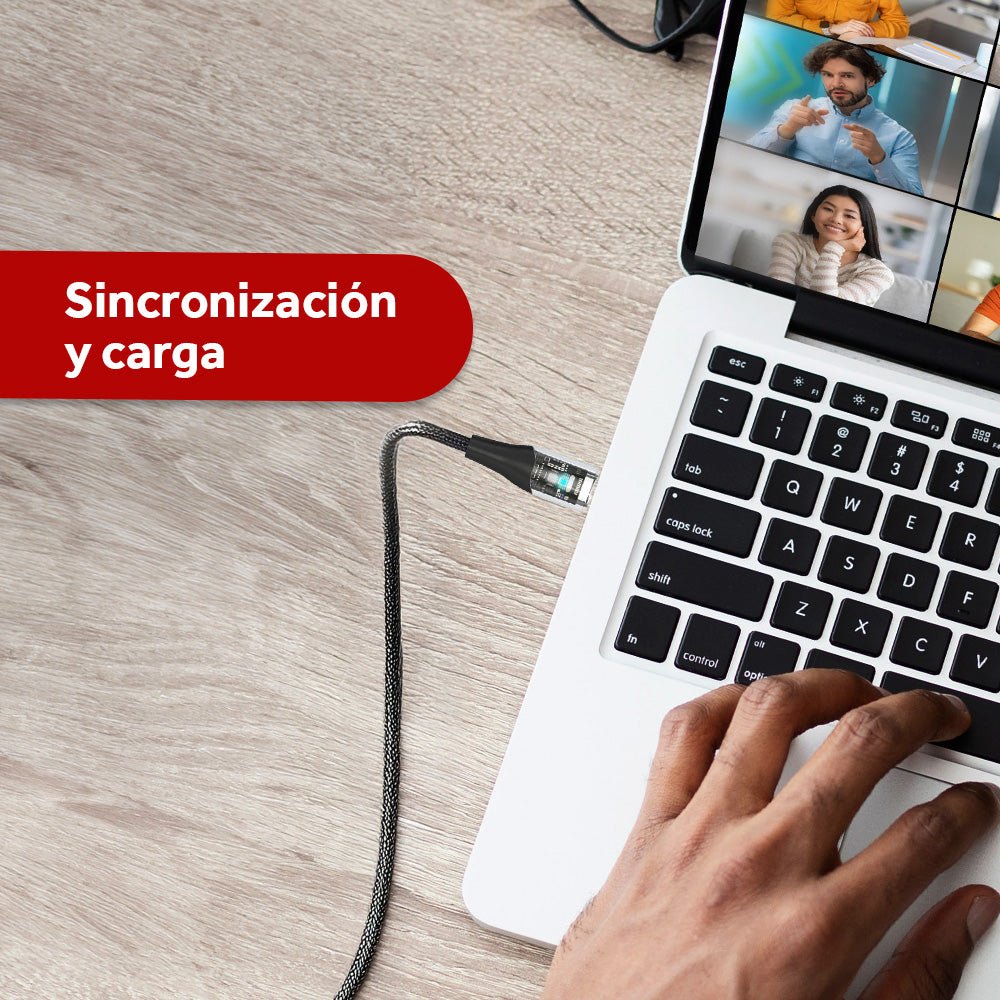 Cable De Datos Usb Tipo C A Tipo C Select Power Indicador led 1.2mts Modelo CC - CSPN - Selectsound.com.mx