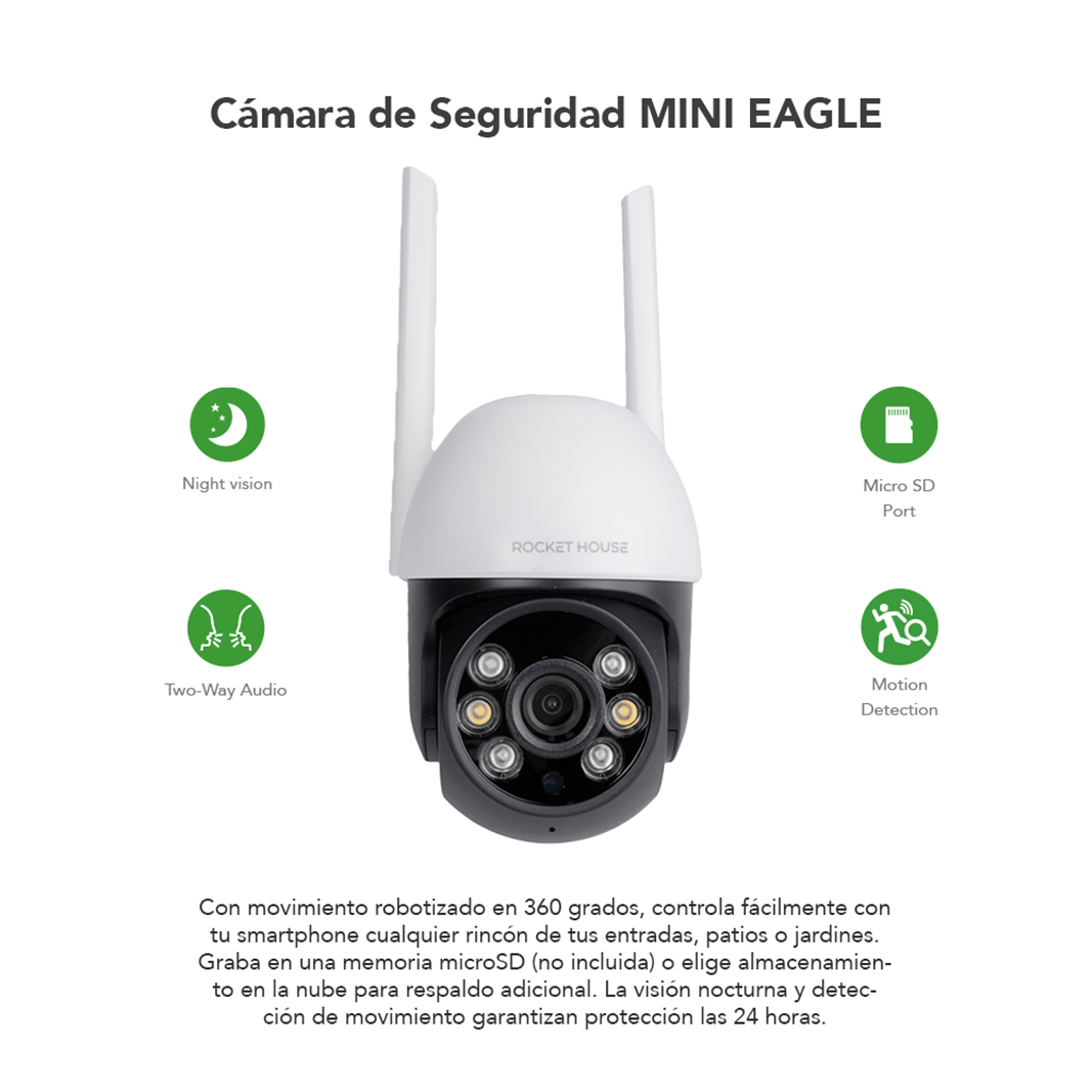 Cámara inteligente, Rocket House Mini Eagle - Selectsound.com.mx