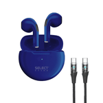 Cargue la imagen en el visor de la galería, Combo Select Sound Audífonos Inalámbricos BTH022A Bluetooth TWS "Dots" + Cable USB‑C a USB‑C CC - CSPN con LED de 1.2 m - Selectsound.com.mx
