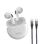 Cargue la imagen en el visor de la galería, Combo Select Sound Audífonos Inalámbricos BTH022B Bluetooth TWS "Dots" + Cable USB‑C a USB‑C CC - CSPN con LED de 1.2 m - Selectsound.com.mx