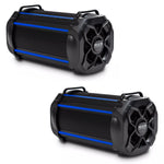 Cargue la imagen en el visor de la galería, Kit 2 Bocinas Bluetooth Inalámbricas Modelo Shine Radio Fm Tws Luz Led - Selectsound.com.mx