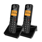 Cargue la imagen en el visor de la galería, Kit 2 Teléfonos Inalámbrico Digital 8032 Duo Negro - Selectsound.com.mx