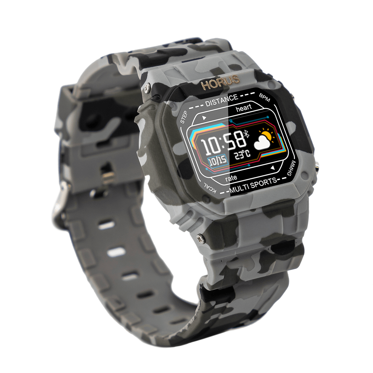 Kit SmartWatch Reloj Inteligente Multi Sport Horus Gamma y Audífonos Inalámbricos Bluetooth Manos Libres Echo BTH024 - Selectsound.com.mx