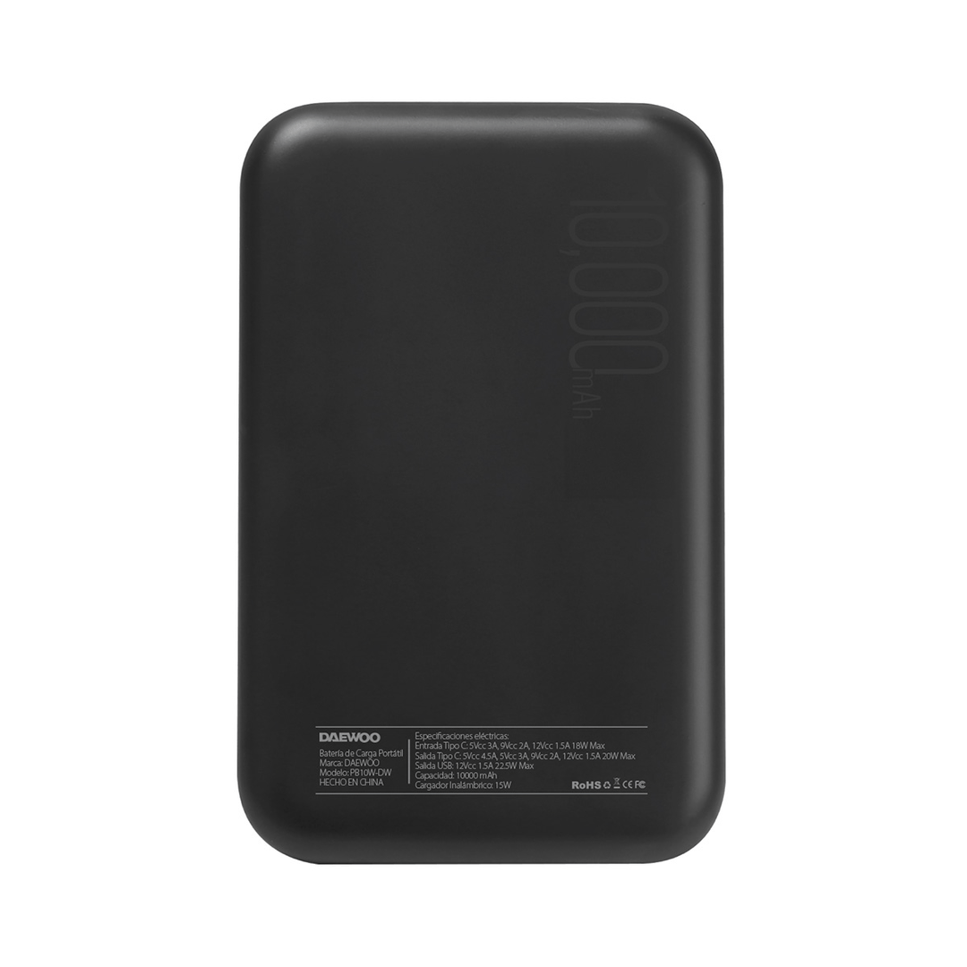 Paquete Power Bank PB10 - DW Bateria Portátil Daewoo 10,000mAh Carga Rapida y Audífonos Inálambricos BTH050N Bluetooth Pantalla Touch - Selectsound.com.mx