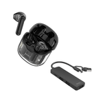 Cargue la imagen en el visor de la galería, Paquete Select Sound Audífonos inalámbricos BTH040N Crystal + Hub USB‑C ADAPU - SP 4 puertos 🎧🔌 - Selectsound.com.mx