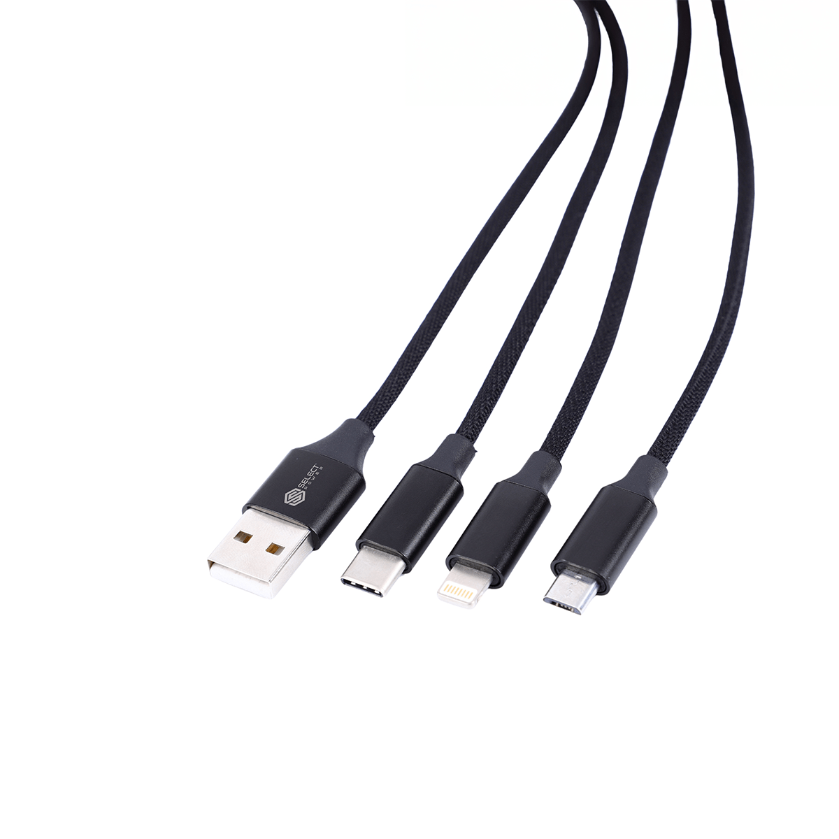 Paquete Select Sound Mini Bocina BT230R Bluetooth Inalámbrica Boom Radio Fm Tws Recargable Usb Luz Led y Cable De Datos 3IN1 - SP Carga Usb 3 En 1 V8 Tipo C Lightning - Selectsound.com.mx