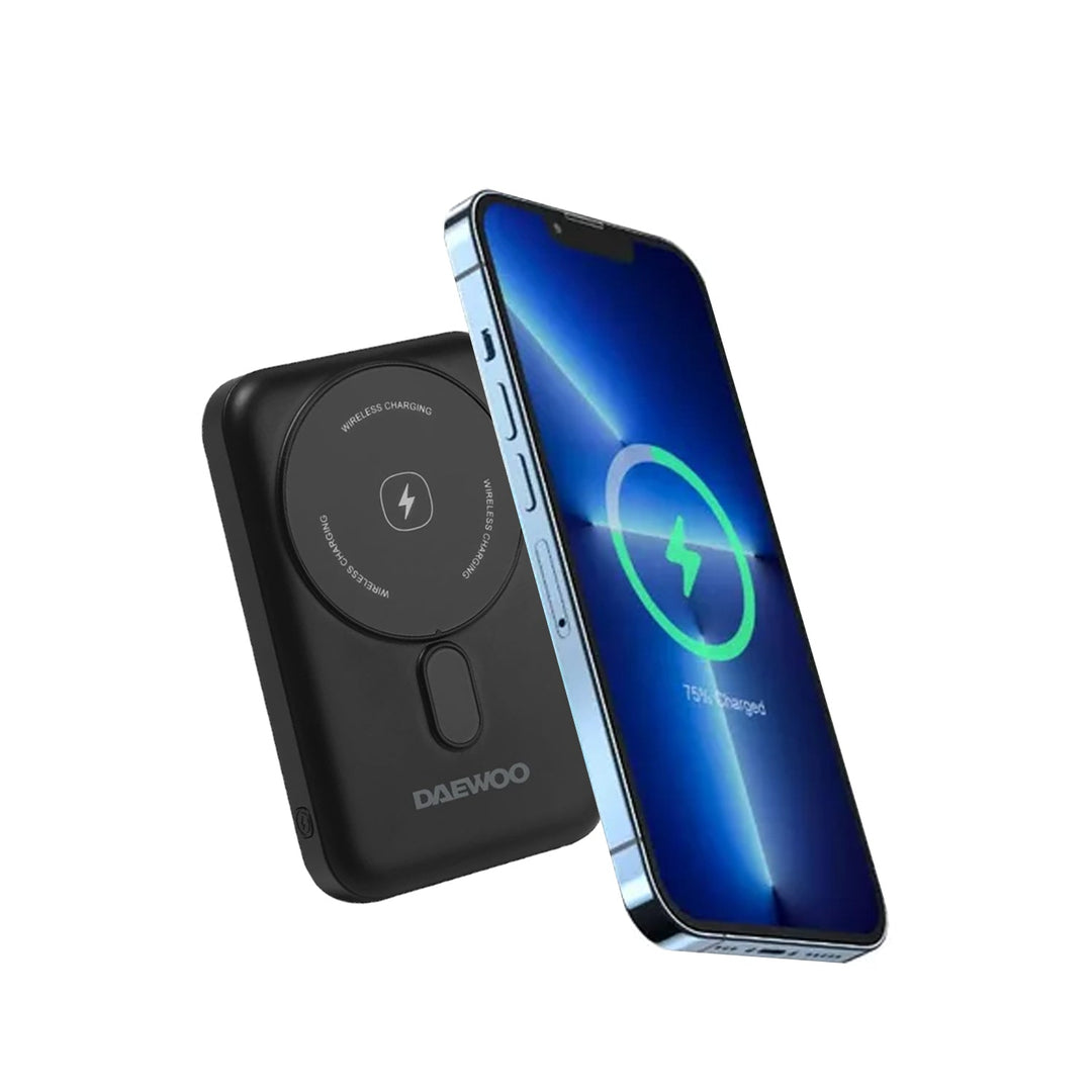 Power Bank Batería Portátil Inalámbrica Daewoo 10,000mah Carga Rápida 15W Imán de carga - Selectsound.com.mx