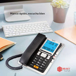 Cargue la imagen en el visor de la galería, Teléfono Fijo De Escritorio Alámbrico Id Llamadas 8028 - Selectsound.com.mx