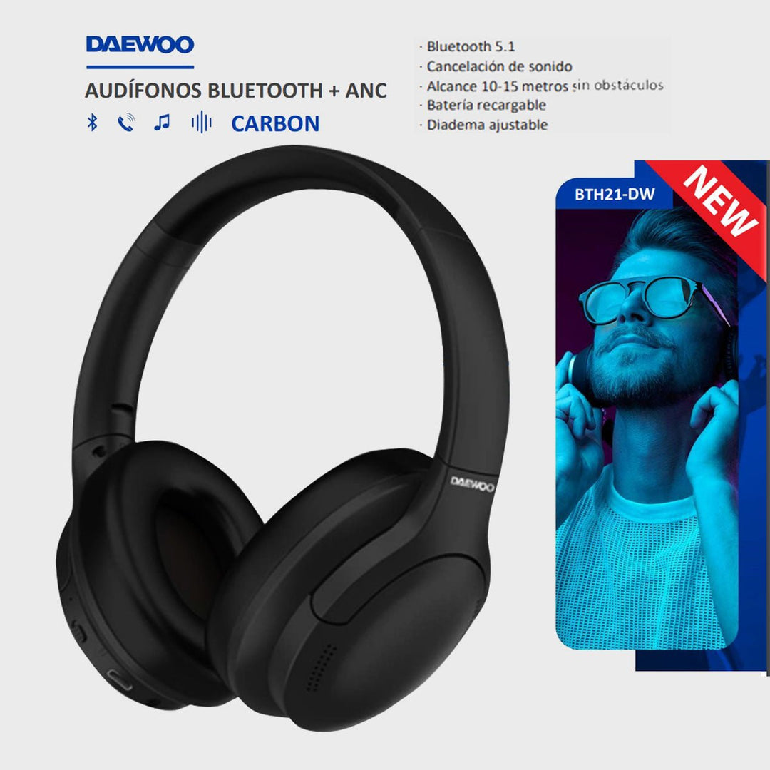 Audífonos Inalámbricos Bluetooth Daewoo Bth21-dw Negro - Selectsound.com.mx
