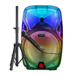 Cargue la imagen en el visor de la galería, Bocina Bafle 15 Pulgadas Con Base Y Micrófono BT1507 Luminous - Selectsound.com.mx