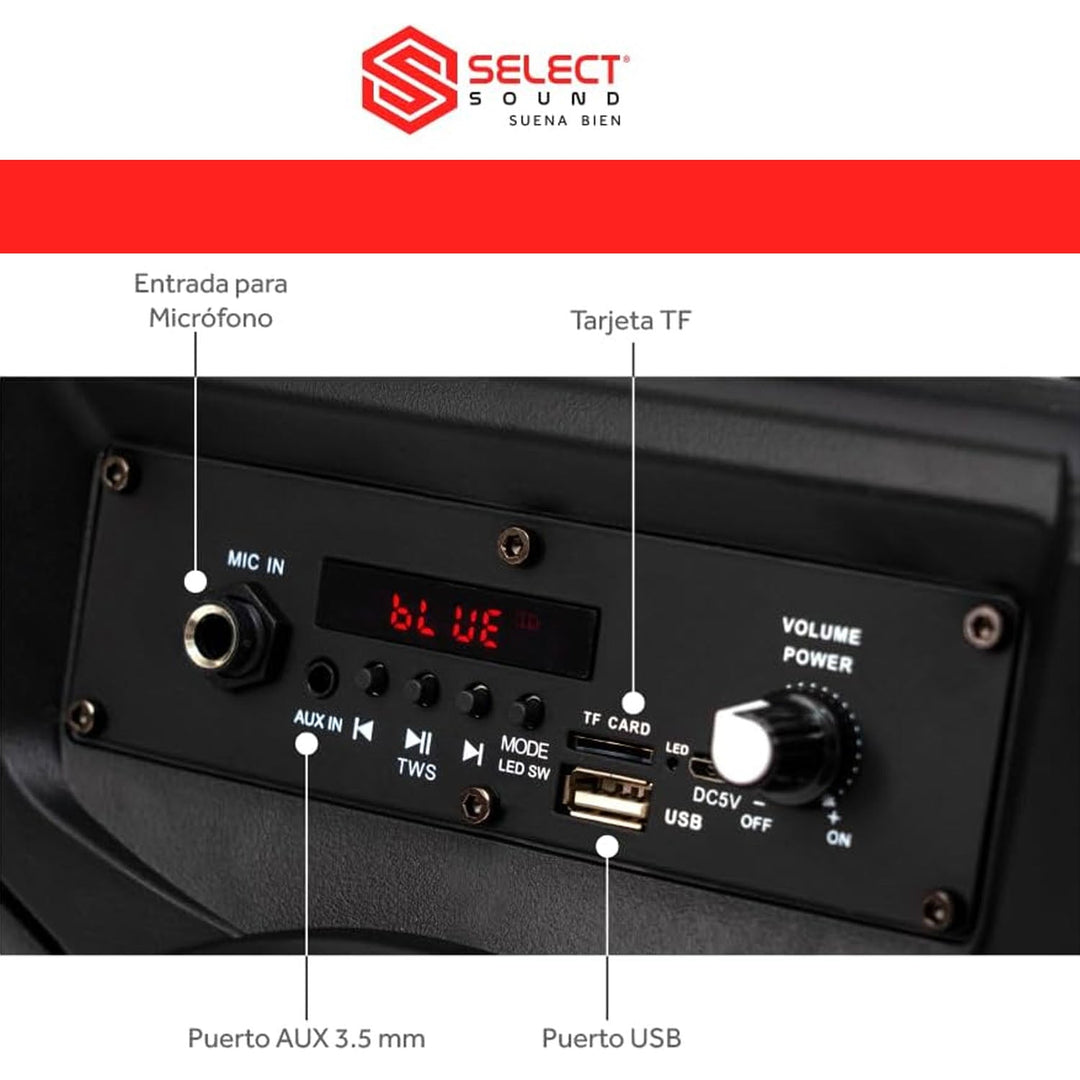 Bocina Bafle Inalámbrico Bluetooth Hero Tws 8" BT1008 - Selectsound.com.mx