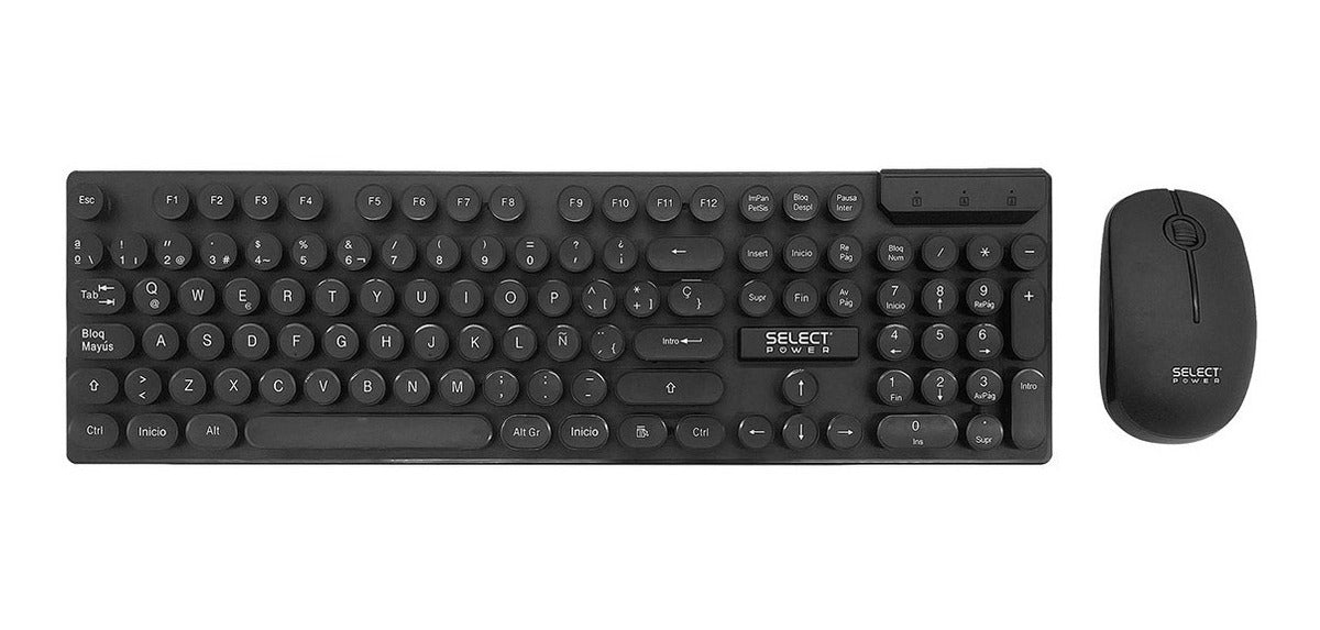Combo De Teclado Y Mousse Inalambrico Selects Retrokey-sp - Selectsound.com.mx