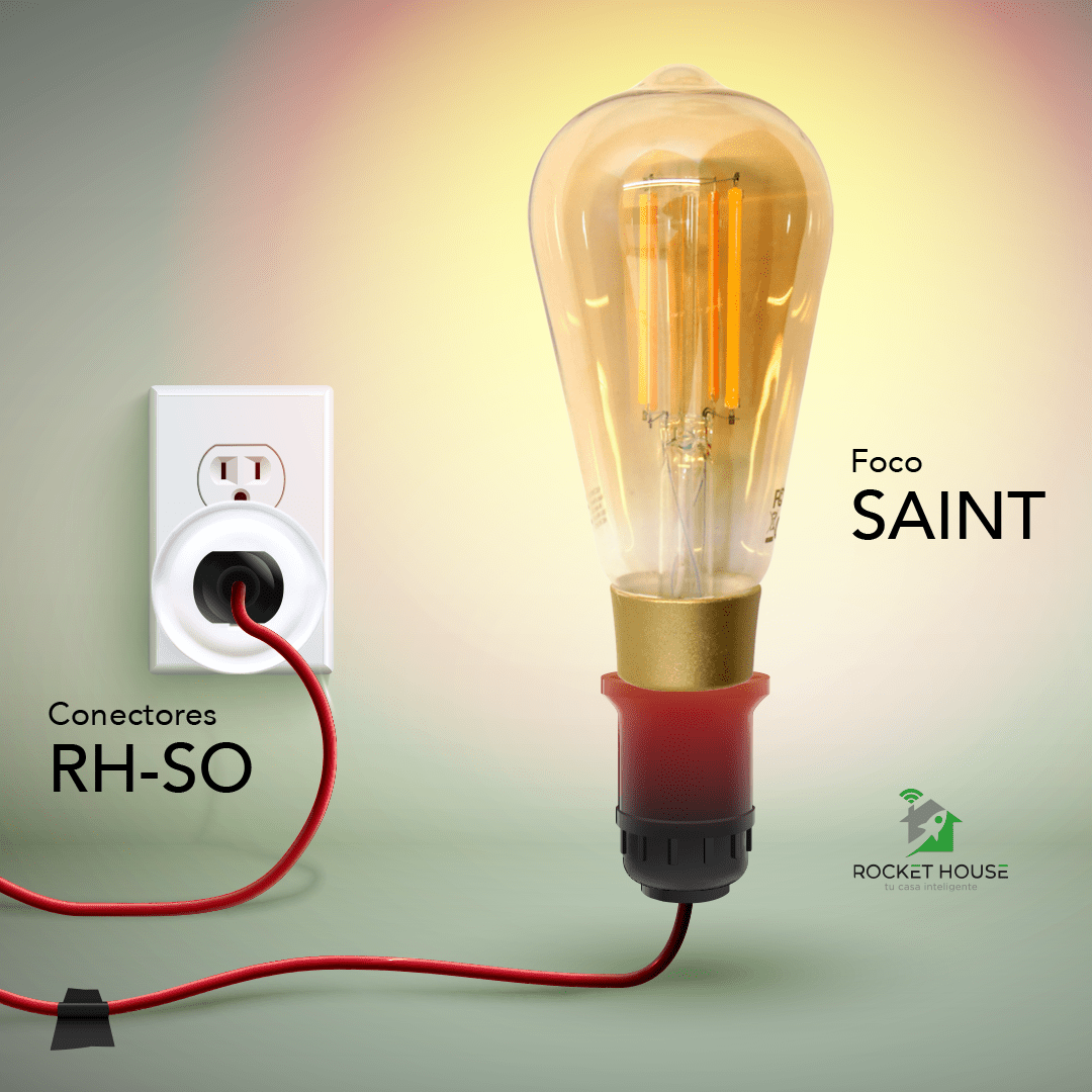 Foco Inteligente Led Rocket House Saint Luz Ámbar Wifi 7w - Selectsound.com.mx