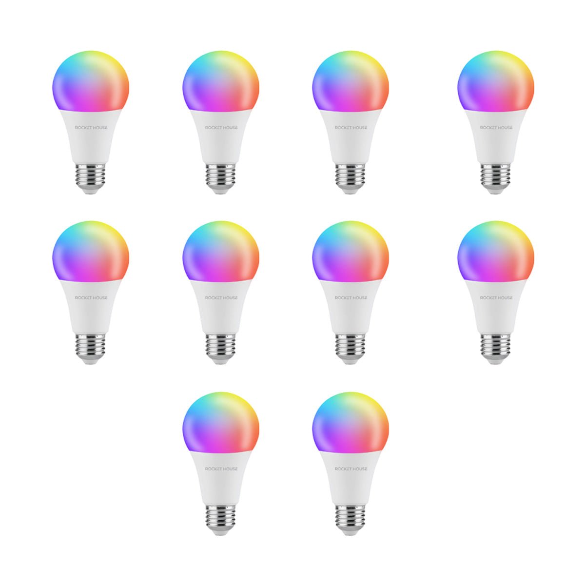 Pack 10 Focos Inteligentes Led Rocket House Rainbow Rgb Wifi - Selectsound.com.mx