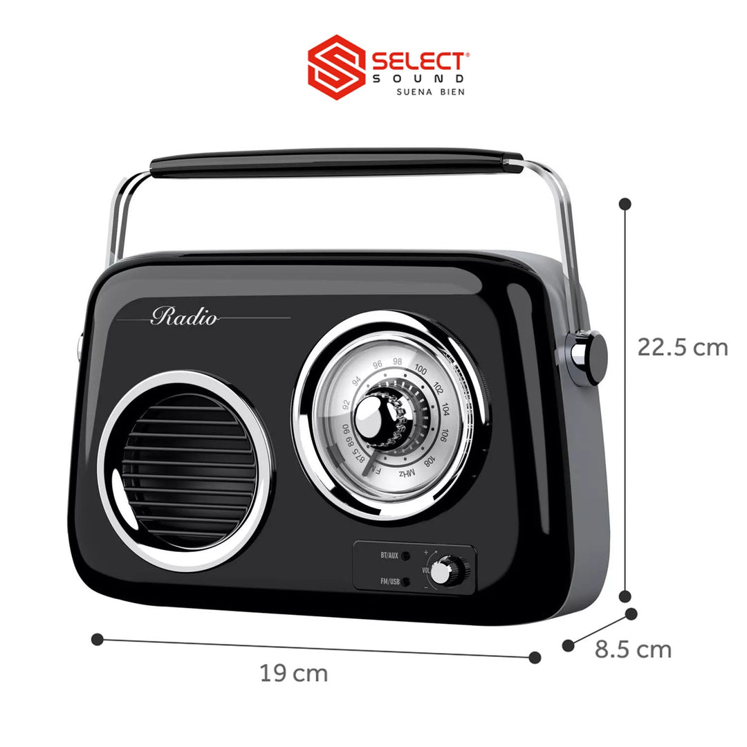 Radio Bocina Bluetooth Retro Vintage Claxon BT1010 - Selectsound.com.mx
