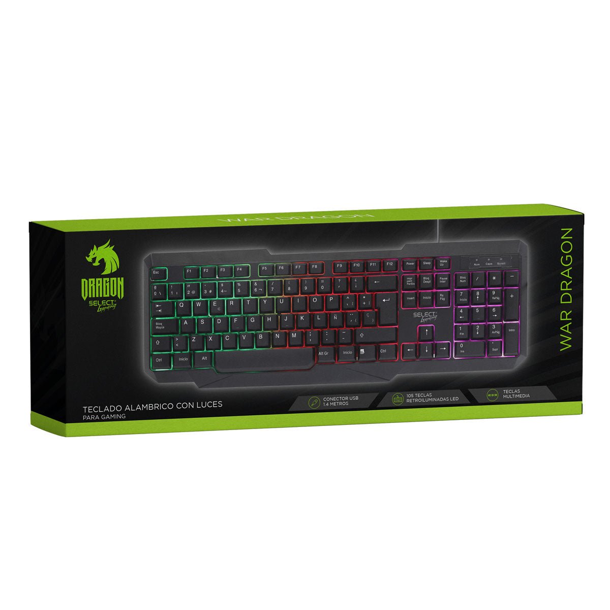 Teclado Mecánico Gamer Alámbrico War Dragon Rgb Select Gaming SG-T2 - Selectsound.com.mx