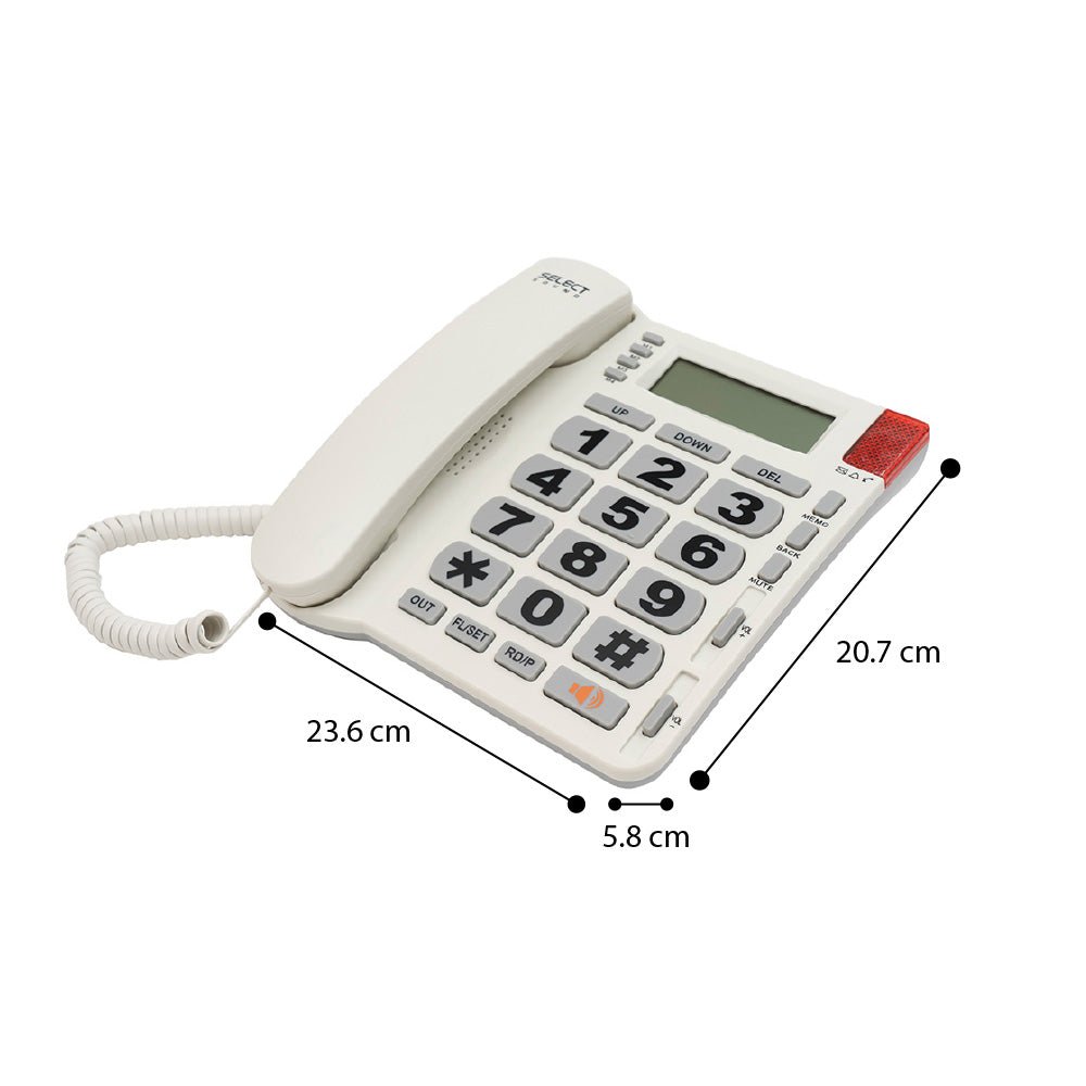 Teléfono Fijo Alambrico De Escritorio 8216 - Selectsound.com.mx