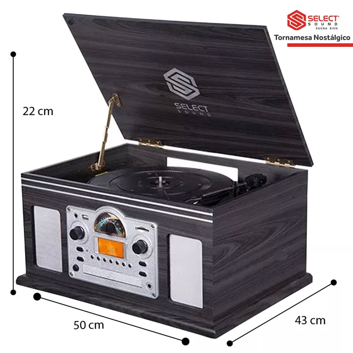 Select Sound Tocadiscos Retro Con Bluetooth Tocadiscos Mini