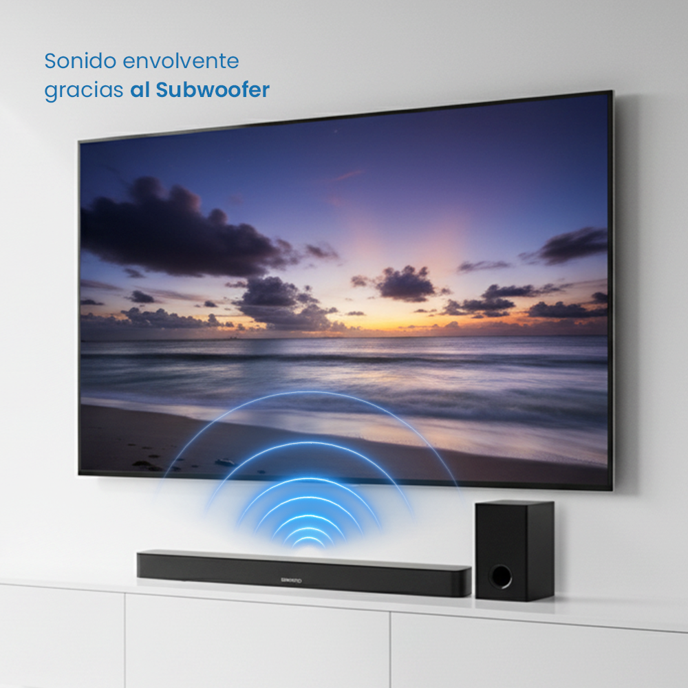 Barra de Sonido DW3282S Daewoo Con Subwoofer Home Theater Inálambrica