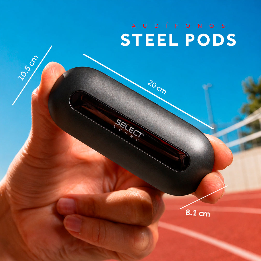 Audífonos Bluetooth Select Sound BTH049 Steel Buds Inalámbricos con Estuche de Carga y hasta 15 Horas de Autonomía