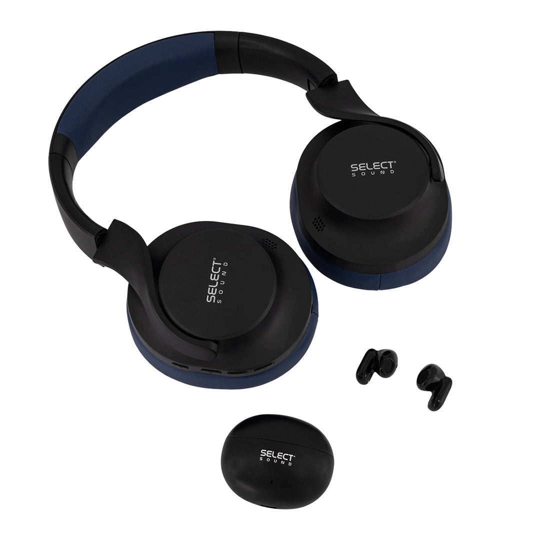 Kit 2 Audífonos Select Sound BT-KIT02N TWS + Diadema Bluetooth Negro