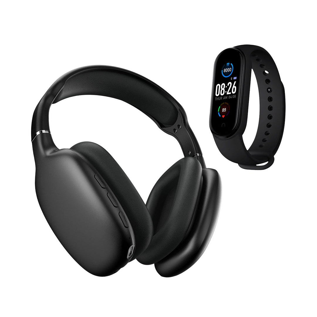Kit Smartwatch Reloj Inteligente Multi Sport Alpha FB1-SP y Audífonos Inalámbricos BTH028N Bluetooth Manos Libres Sense