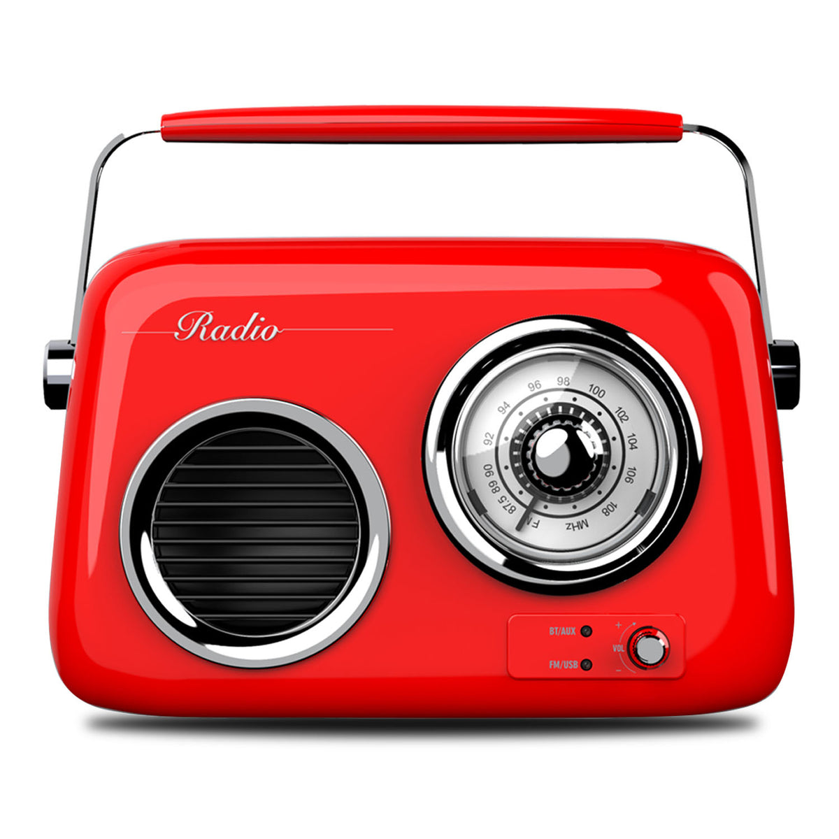 Radio Bluetooth Vintage Select Sound Klaxon BT1010 con Radio FM, USB y Tarjeta Micro SD
