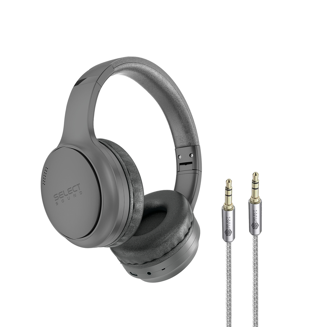 Paquete Select Sound Audífonos Inalámbricos BTH056N Bluetooth Noisse Cancelación De Ruido y Cable Auxiliar 3.5mm Aux2-Sp