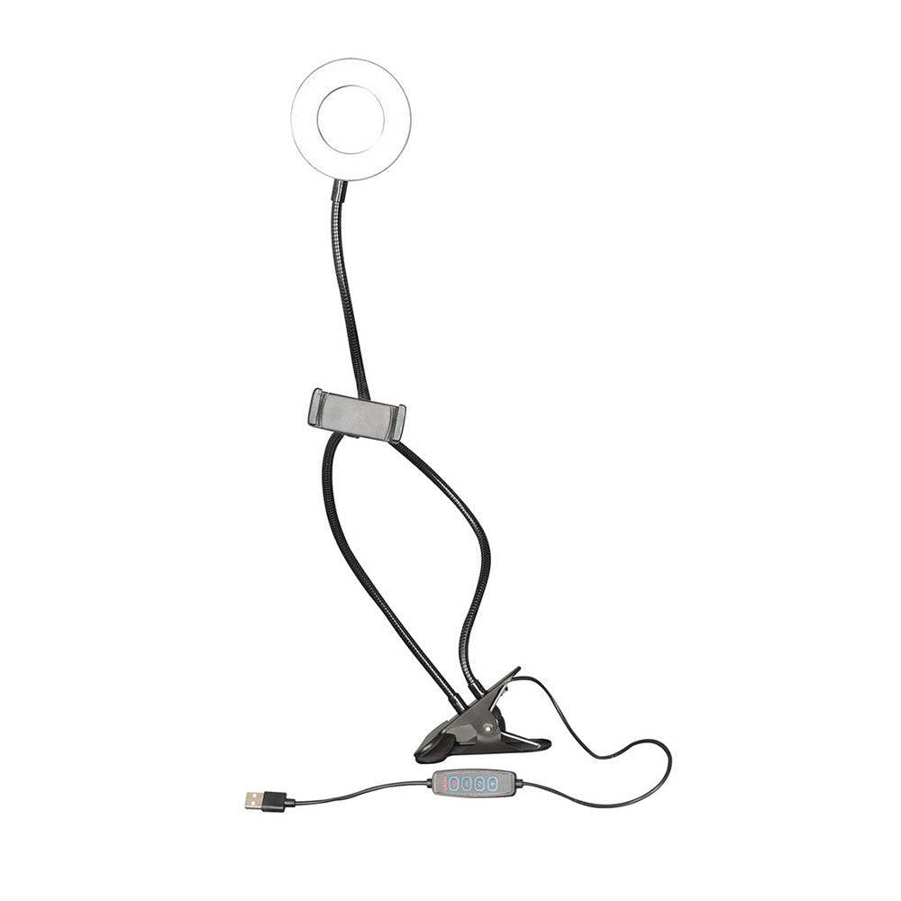 Aro De Luz Con Soporte Para Celular Multifuncional Usb 3 Colores De Luz 10 Niveles De Brillo 360° - Selectsound.com.mx