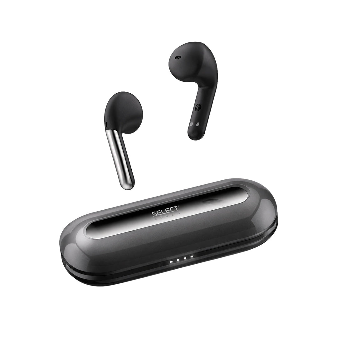 Audífonos Bluetooth Select Sound BTH049 Steel Buds Inalámbricos con Estuche de Carga y hasta 15 Horas de Autonomía - Selectsound.com.mx