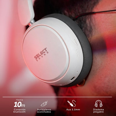 Audífonos de Diadema Select Sound ALPHA+ BTH052 Bluetooth 6.0 ANC ENC 35H - Selectsound.com.mx