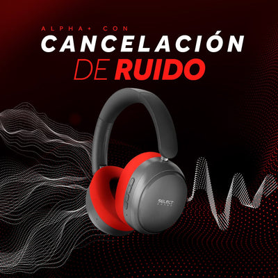 Audífonos de Diadema Select Sound ALPHA+ BTH052 Bluetooth 6.0 ANC ENC 35H - Selectsound.com.mx