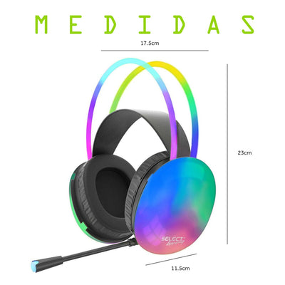 Audífonos Gamer Alámbricos Select Gaming Flame - X Sg - h5 Micrófono Integrado Luz Rgb - Selectsound.com.mx