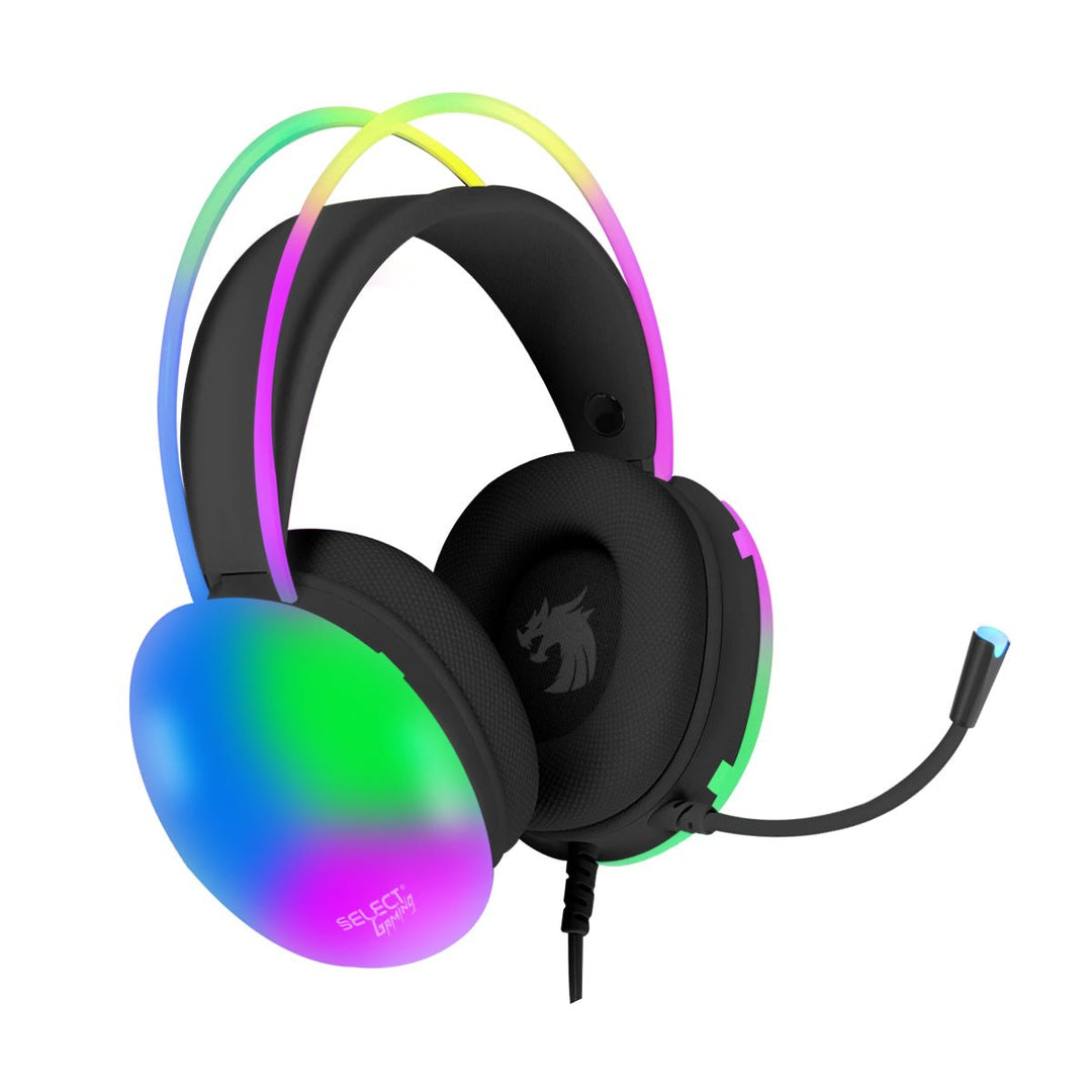 Audífonos Gamer Select Gaming Flame Alámbricos Sg-h5 Microfono Integrado Luz Rgb - Selectsound.com.mx