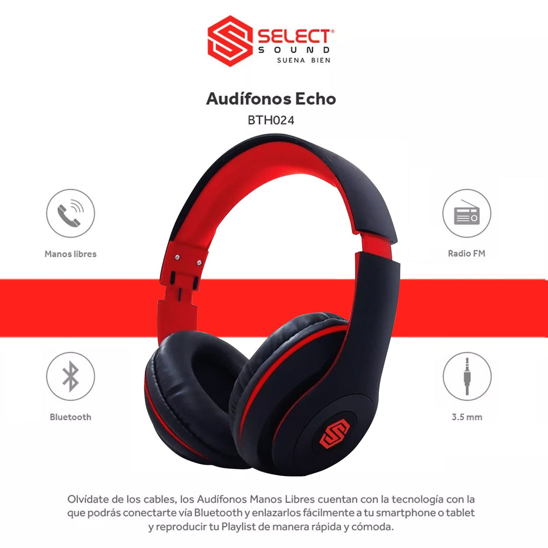 Audífonos Inalámbricos Bluetooth Manos Libres BTH024 Echo - Selectsound.com.mx