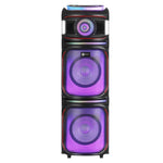 Cargue la imagen en el visor de la galería, ⭐ Bafle Recargable Bluetooth BT2212 Megastorm 2x12" 80W RMS Sonido Potente y Luces LED RGB - Selectsound.com.mx