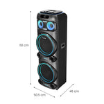 Cargue la imagen en el visor de la galería, ⭐ Bafle Recargable Bluetooth DW2016 Daewoo DW MEGA BLAST 2x15" 100W RMS – Sonido Potente y Luces LED RGB - Selectsound.com.mx