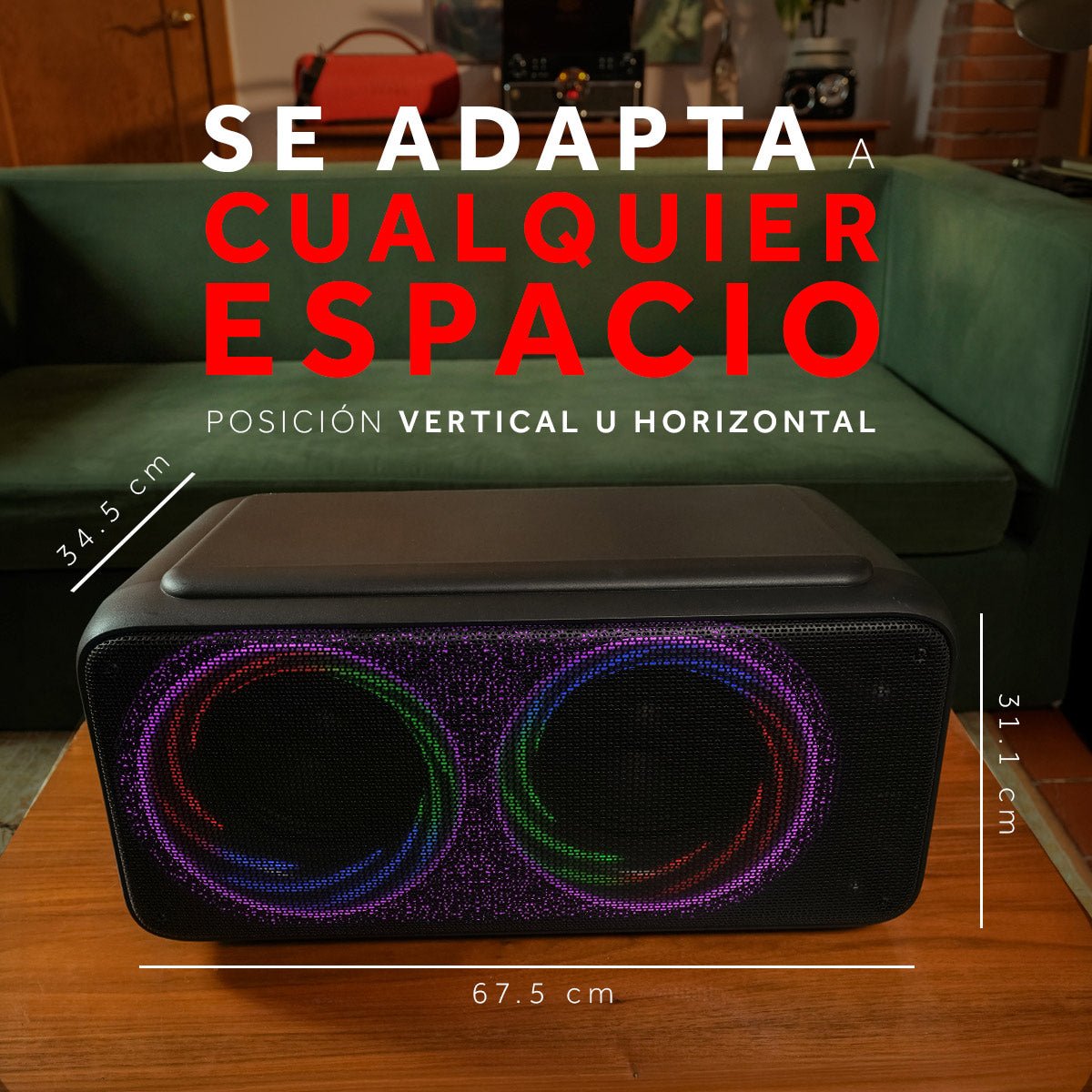 Bafle Select Sound Galaxy BT2030 Bluetooth TWS Recargable Luces LED - Selectsound.com.mx